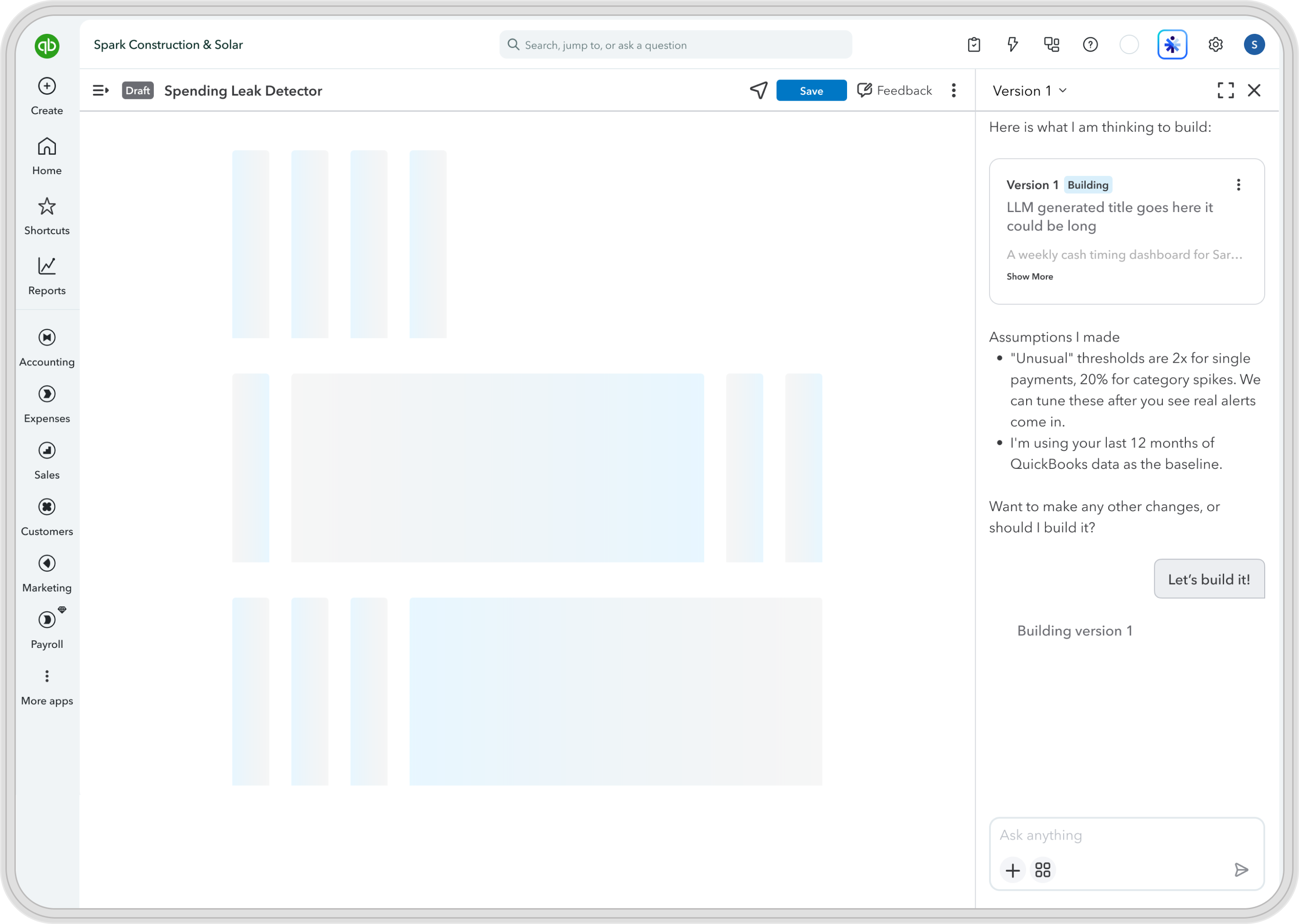 Intuit Builder project showcase, screen 4