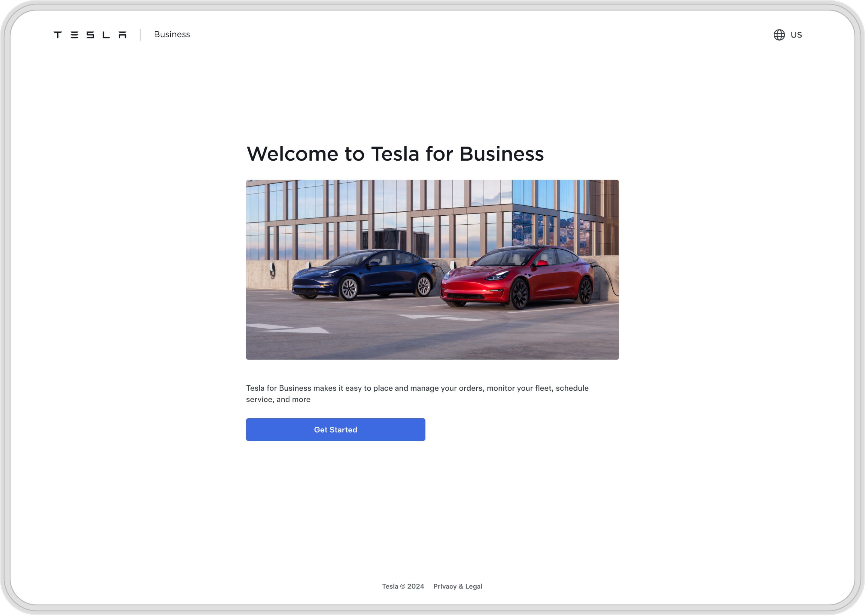 Tesla project showcase, sequence A, screen 2